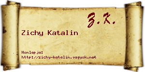 Zichy Katalin névjegykártya